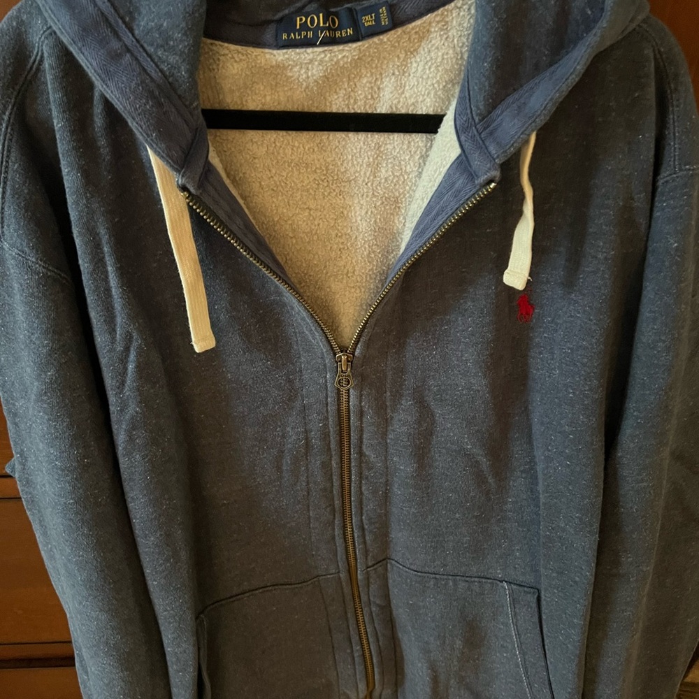 Men’s Polo Zip Sweatshirt- heavyweight